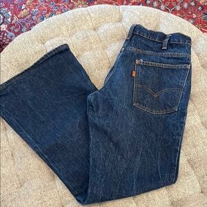 Vintage orange tab 684 Levi’s bell bottoms manufactured in 01/1975